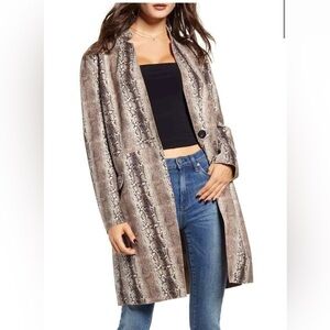 BlankNYC suede snakeskin coat from Anthropologie